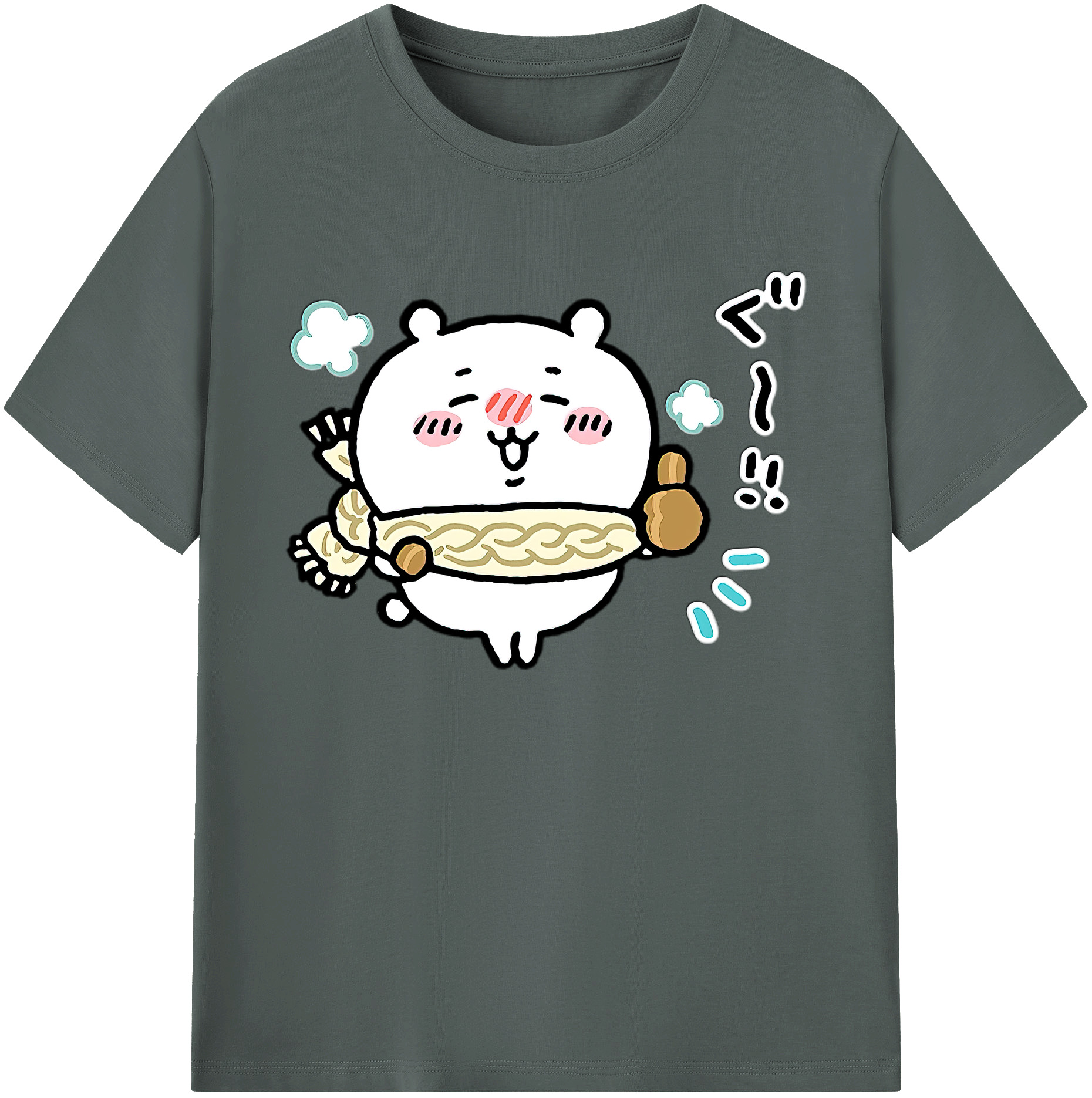 （画像用） ちいかわ ちいかわ Chii-kawa chiikawa 綿100％ メンズ半袖Tシャツ｜肌触りやわらか＆通気性